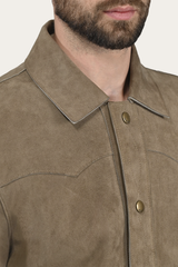 Frye Men’s Taupe Judd Suede Shacket Taupe