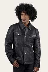 Frye Ruffian Trucker Jacket Black