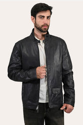 Frye Men’s Black Lawton Modern Nappa Biker Jacket Black