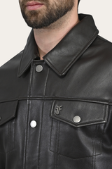 Frye Ruffian Trucker Jacket Dark Brown