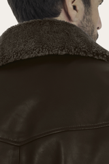 Frye Remington Trucker Jacket Dark Brown