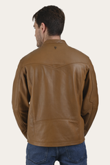 Frye Wyoming Racing Jacket Middle Brown