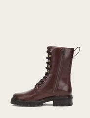 Frye Women's Bourbon Olivia Combat Boots Bourbon