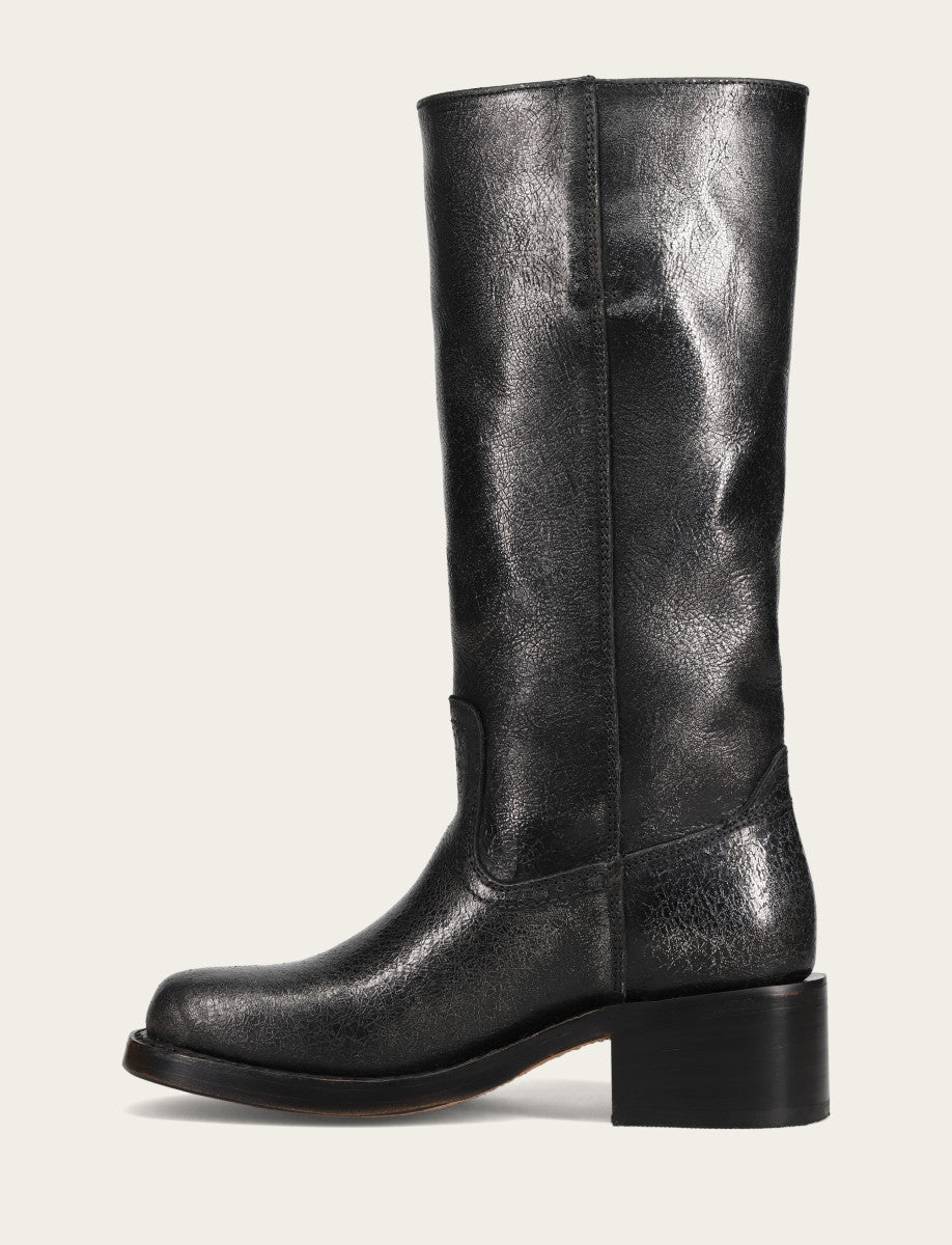 Frye Women’s Silver Campus 14L Boots Antique Silver