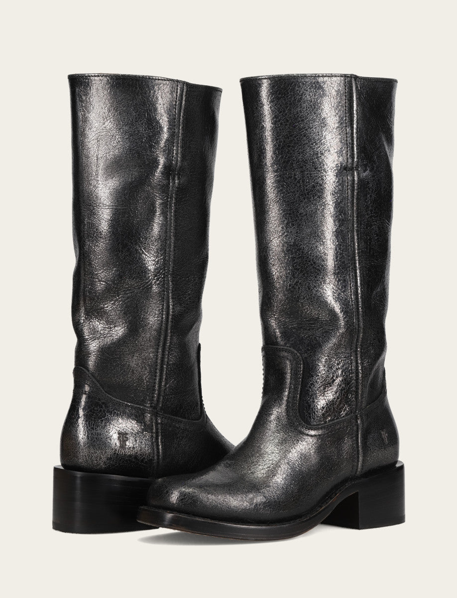 Frye Women’s Silver Campus 14L Boots Antique Silver