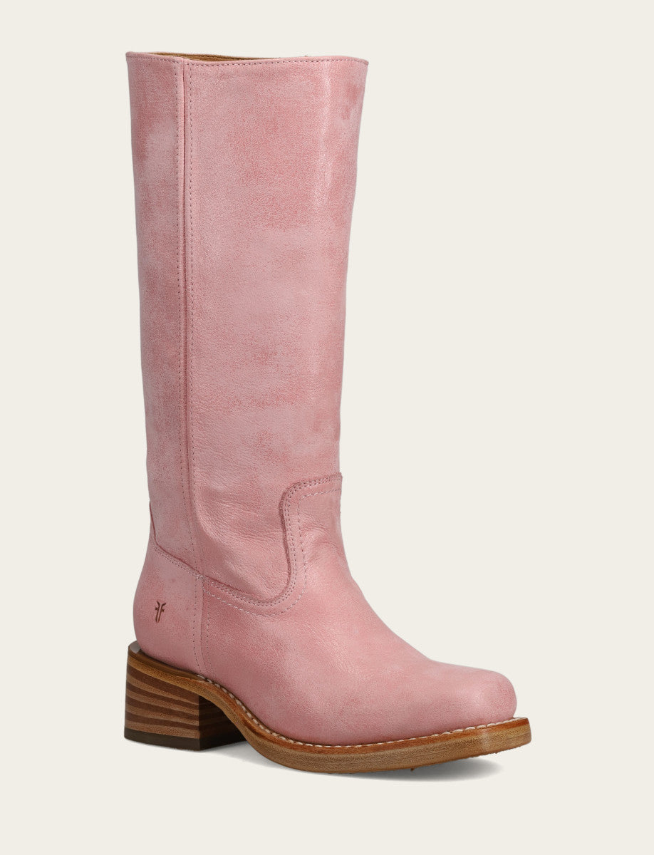 Frye Women's Pink Campus 14L Boots Pink