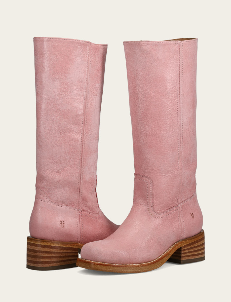 Frye Women's Pink Campus 14L Boots Pink