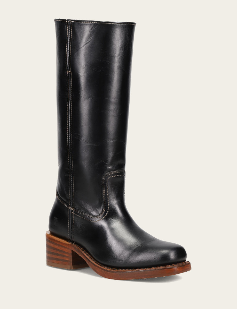 Frye Women's Campus 14L Jet Black Boots Jet Black