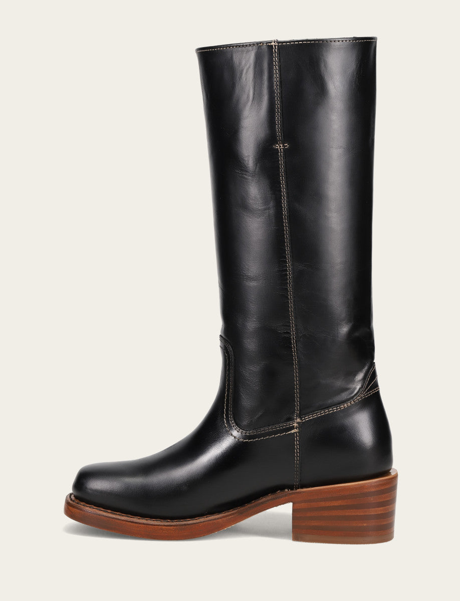 Frye Women's Campus 14L Jet Black Boots Jet Black