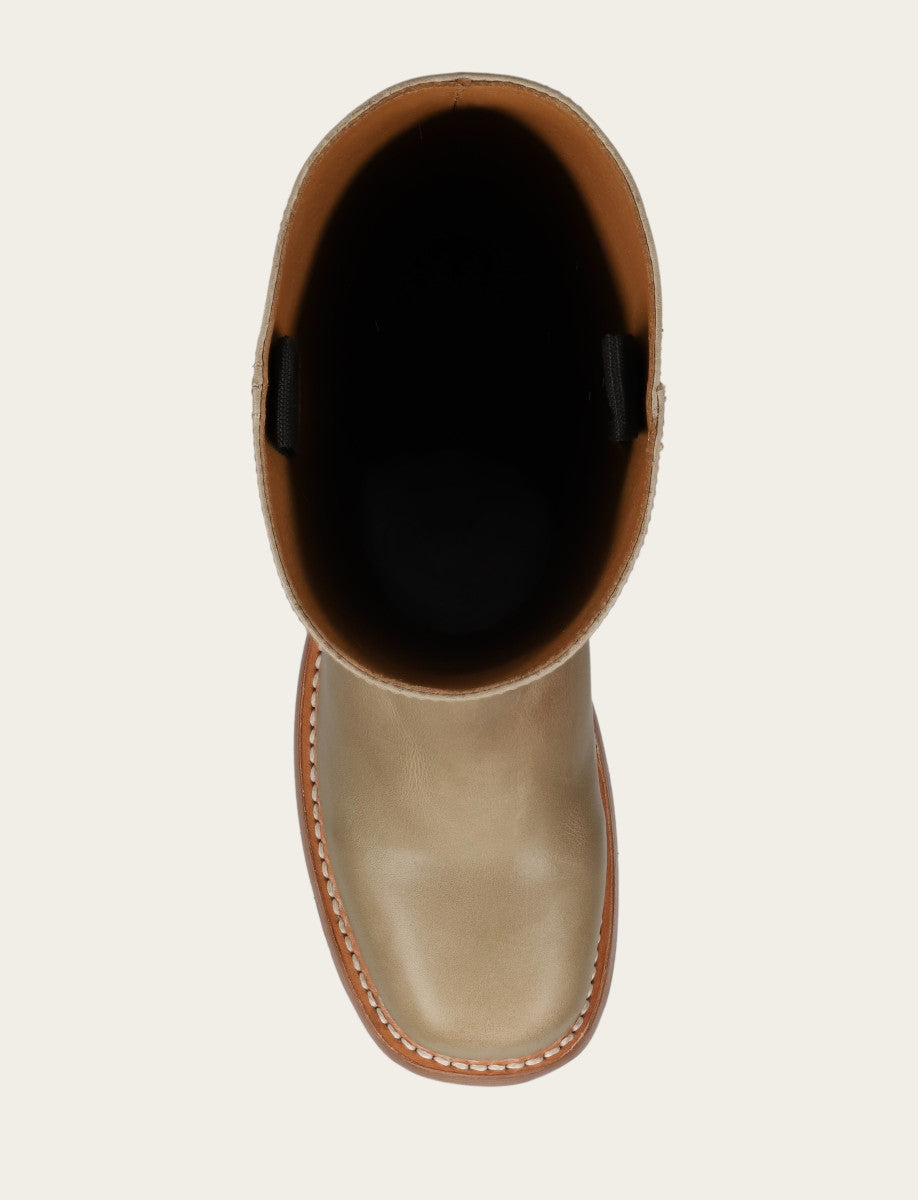 Frye Eucalyptus Campus 14L Wide Calf Boots Eucalyptus