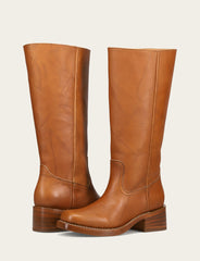 Frye Women's Saddle Campus 14L Wide Calf Boots Saddle