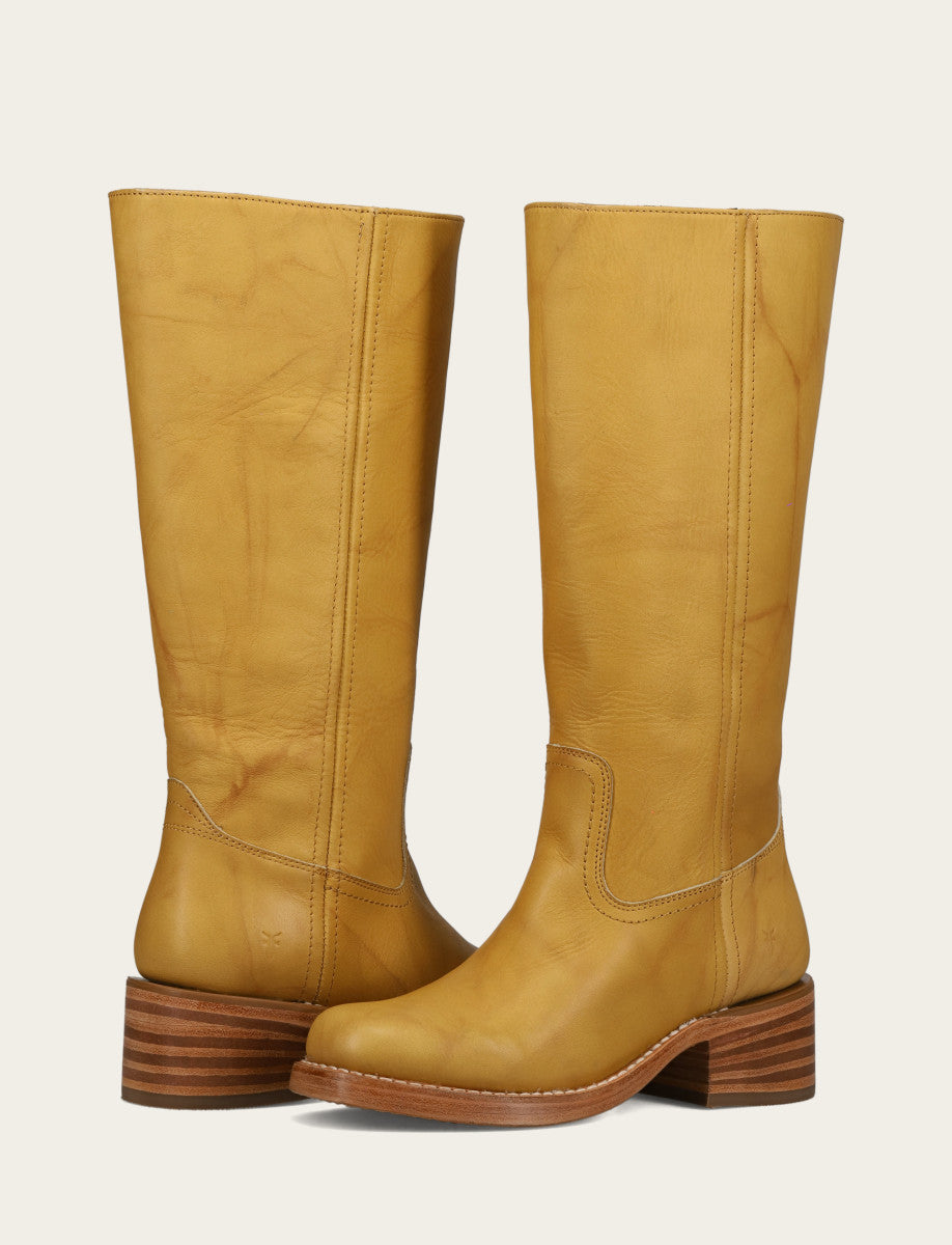 Frye Women's Banana Campus 14L Wide Calf Boots Banana