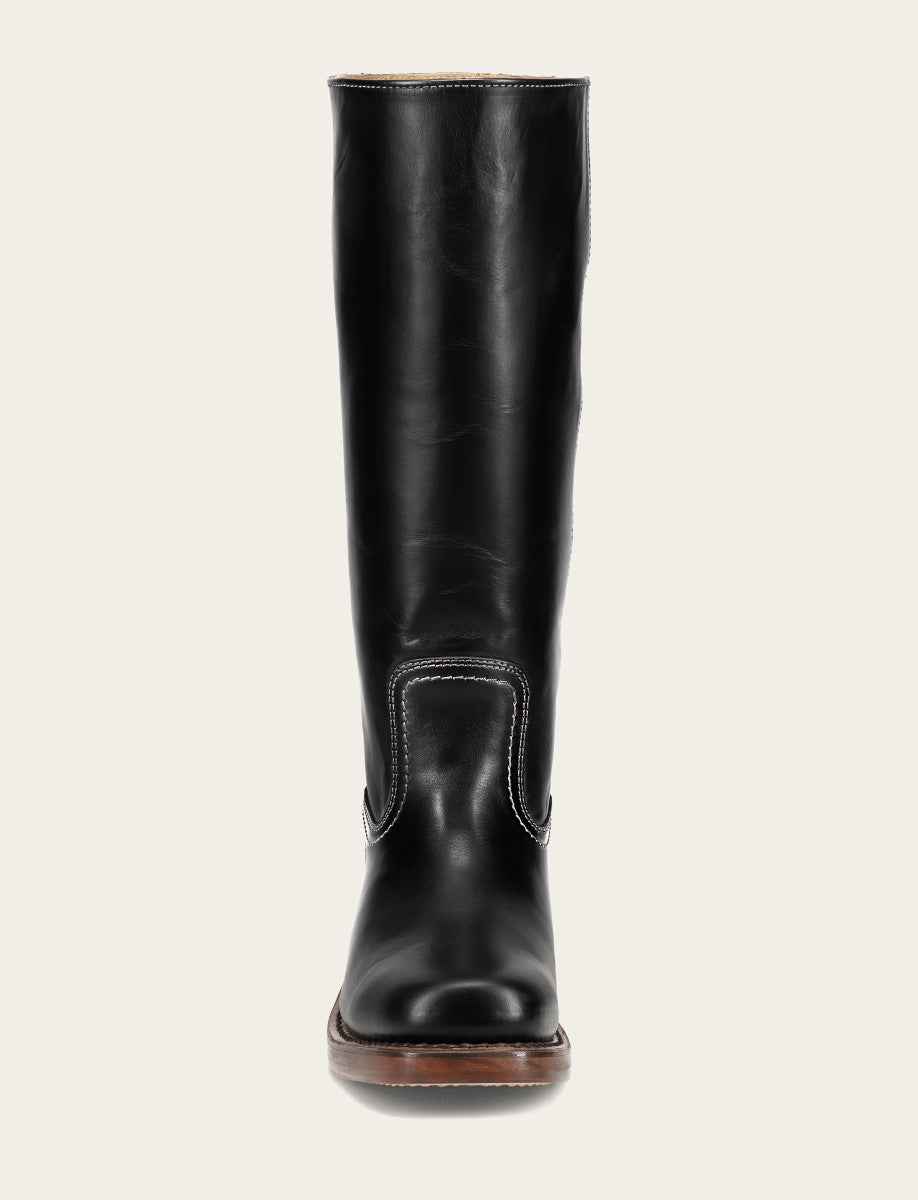 Frye Women's Campus 14L Jet Black Wide Calf Boots Jet Black