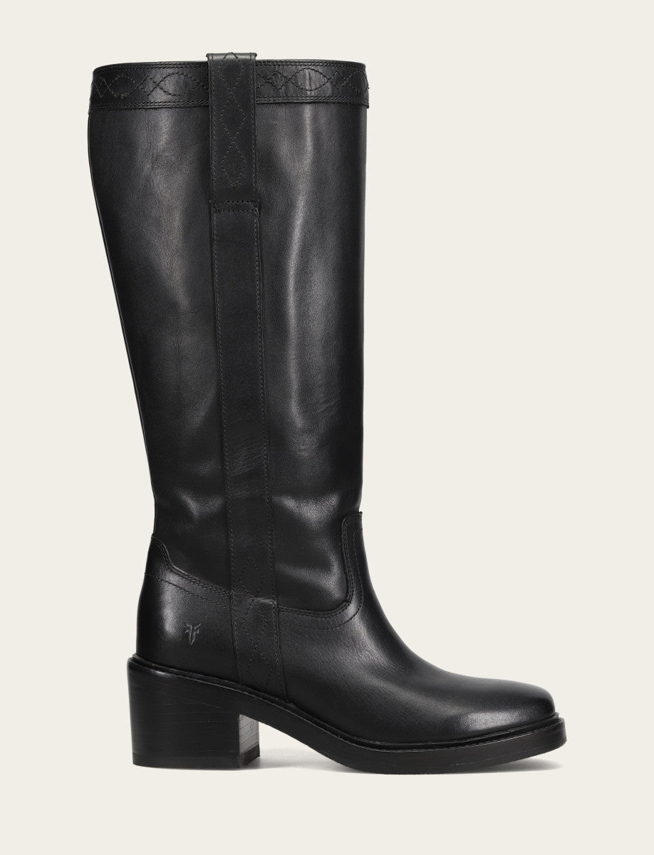 Frye Women's Black Kate Pull On Wide Calf Tall Boots Black