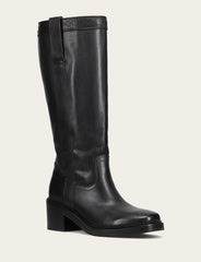 Frye Women's Black Kate Pull On Wide Calf Tall Boots Black