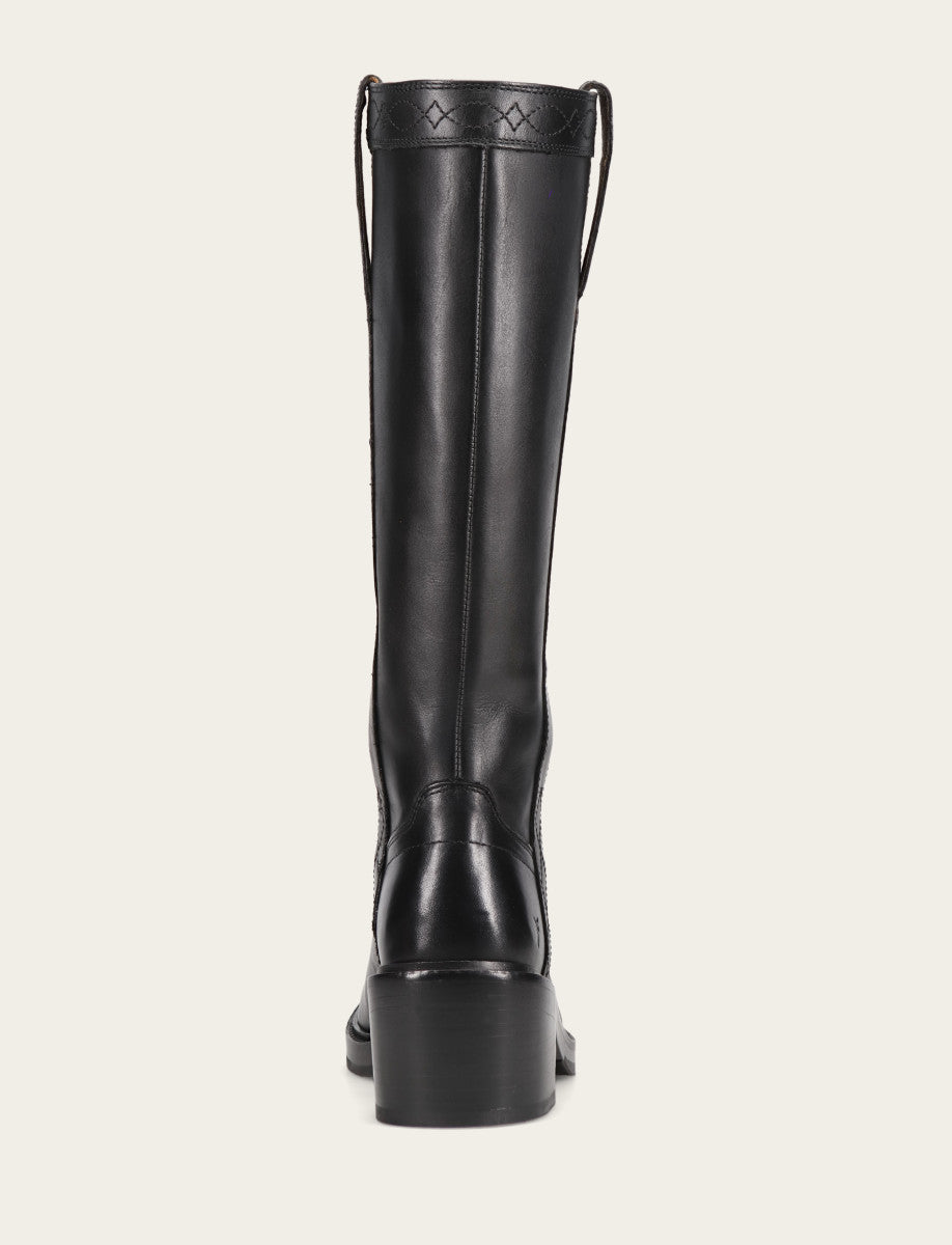 Frye Women's Black Kate Pull On Wide Calf Tall Boots Black
