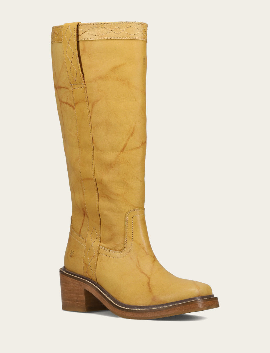 Frye Women's Banana Kate Pull On Wide Calf Tall Boots Banana