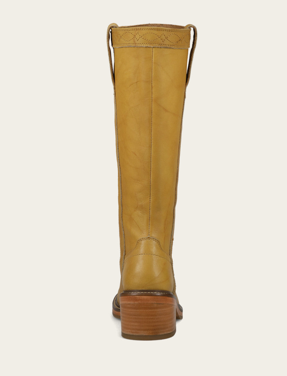 Frye Women's Banana Kate Pull On Wide Calf Tall Boots Banana