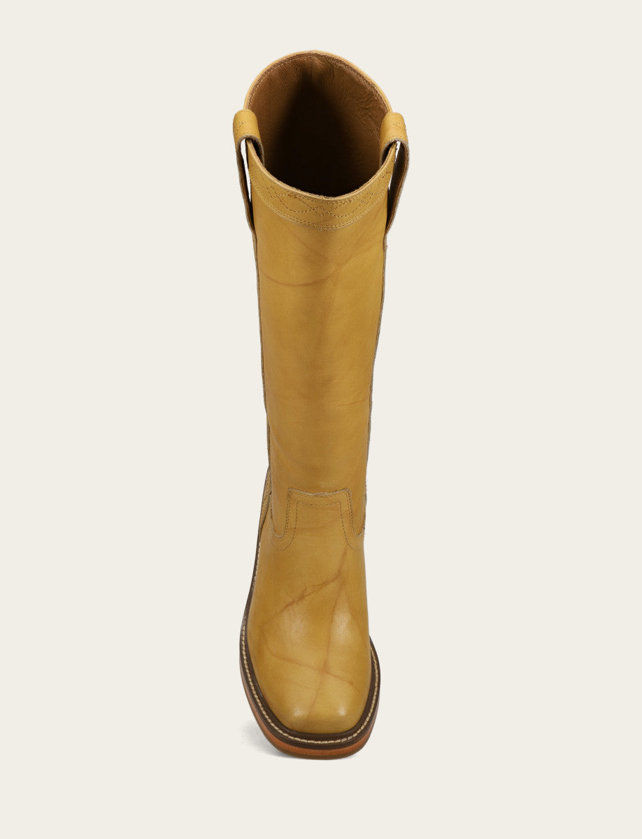 Frye Women's Banana Kate Pull On Wide Calf Tall Boots Banana