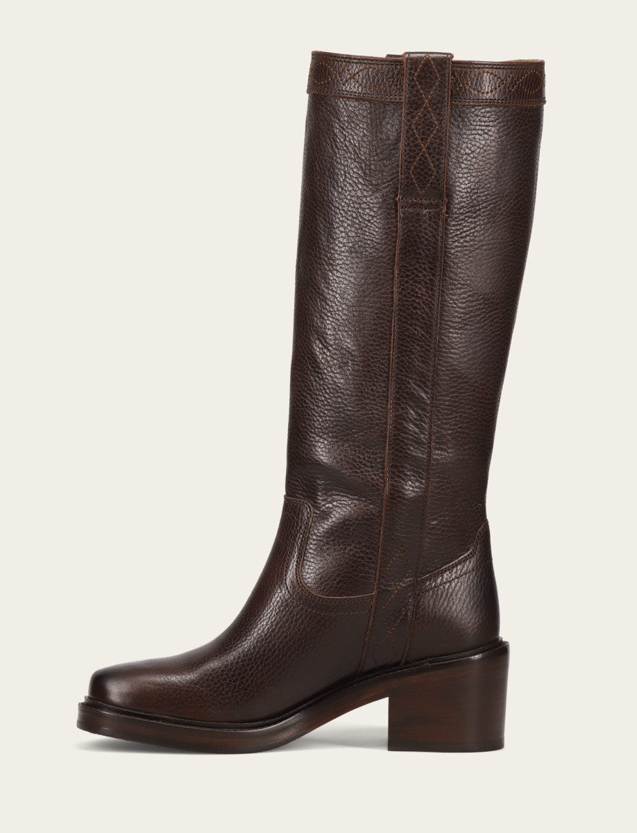 Frye Women's Dark Brown Kate Pull On Boots Dark Brown