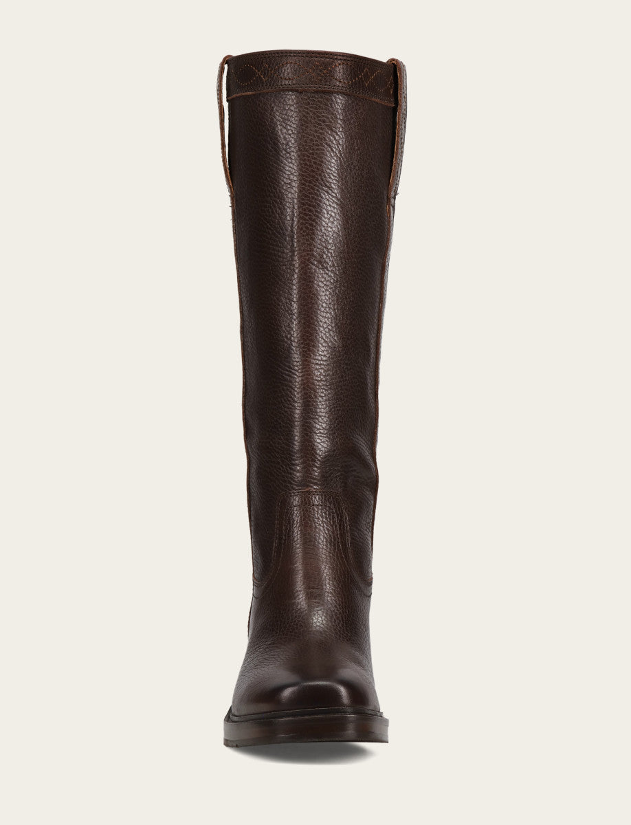 Frye Women's Dark Brown Kate Pull On Wide Calf Tall Boots Dark Brown