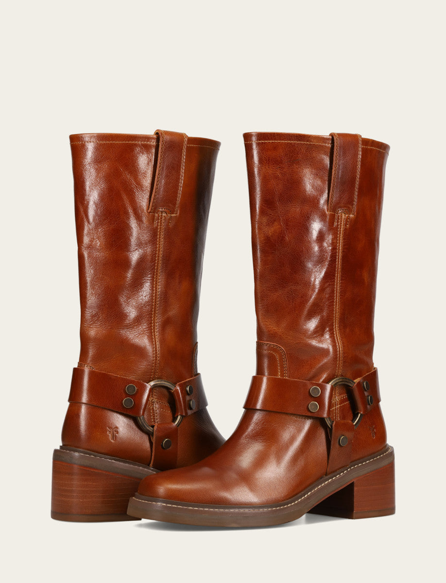 Frye Women’s Amber Knee-High Kate Harness Boot Amber