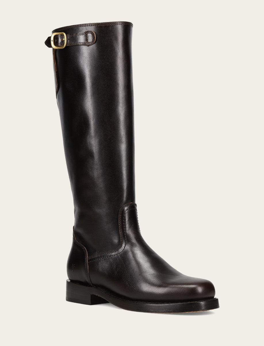 Frye Women's Bourbon Campus Low Heel Tall Riding Boot Bourbon