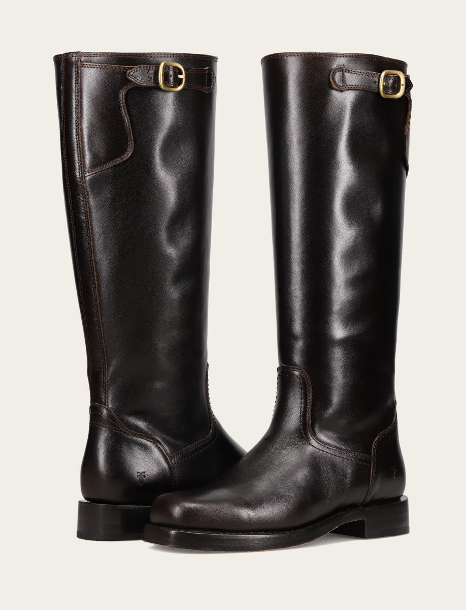 Frye Women's Bourbon Campus Low Heel Tall Riding Boot Bourbon