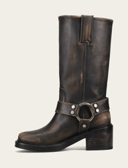Frye Women's Distressed Black Kate Harness Boot Distressed Black