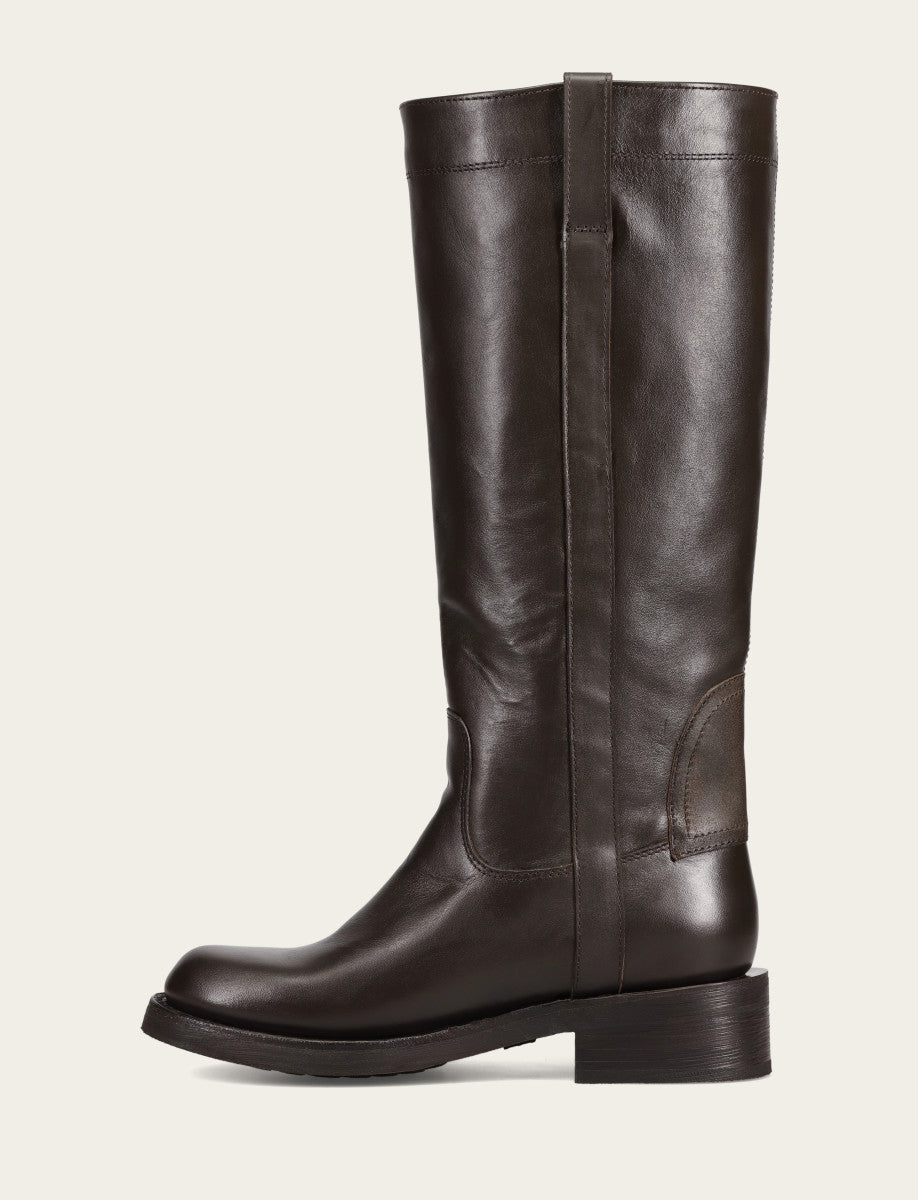 Frye Women's Dark Brown Viv Riding Boot Dark Brown