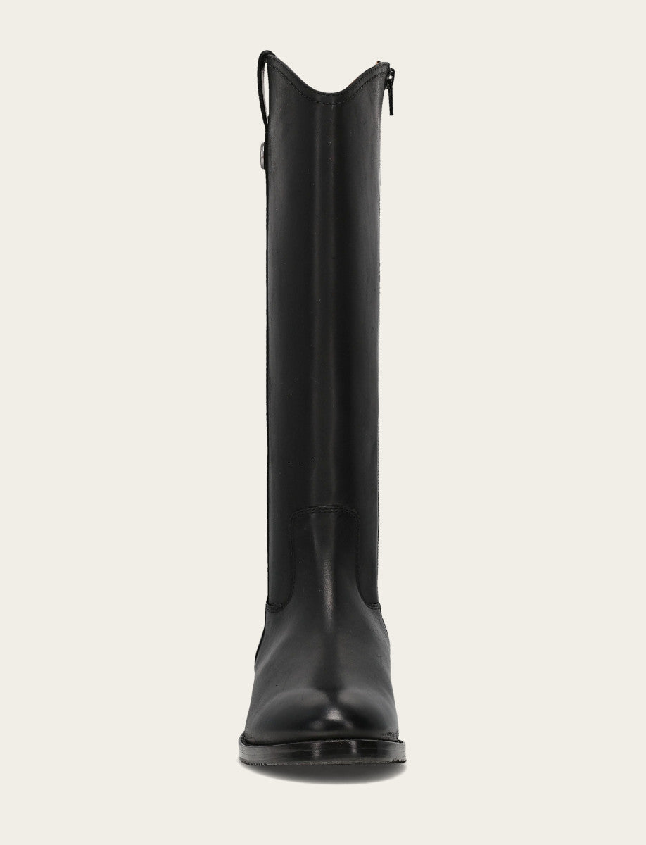 Frye Women's Black Melissa Button Tall Inside Zip Wide Calf Boot Black