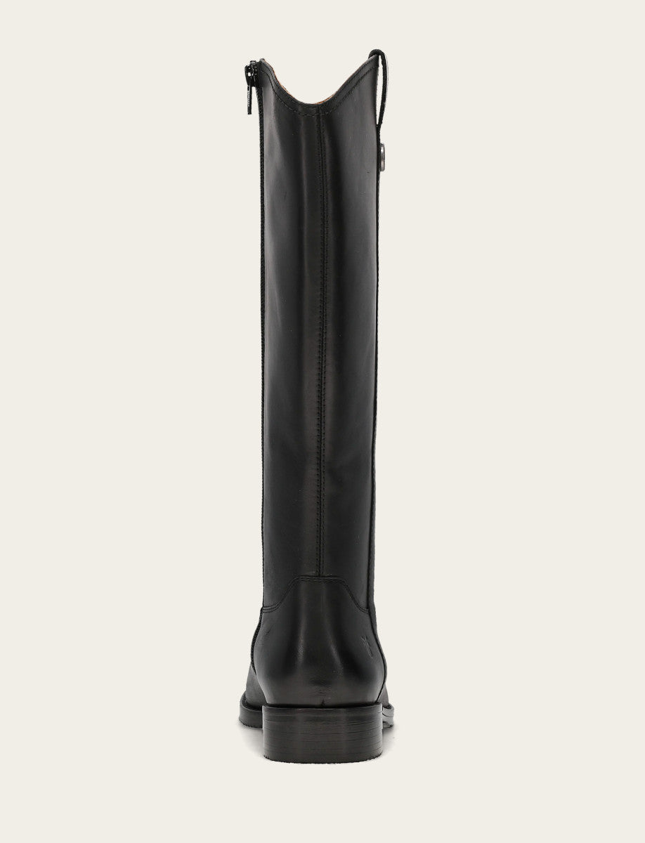 Frye Women's Black Melissa Button Tall Inside Zip Wide Calf Boot Black