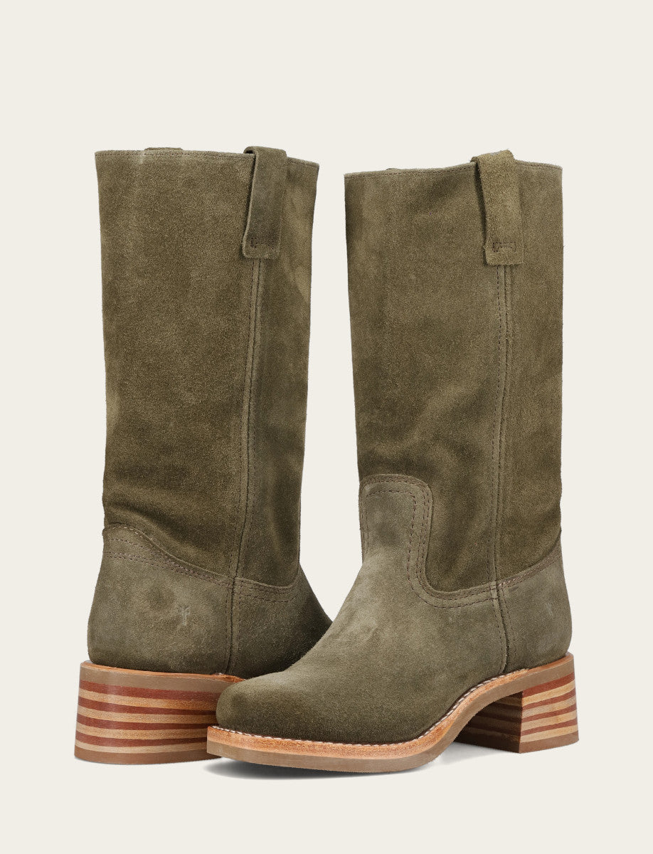 Frye Women's Olive Campus 12R Boots Olive