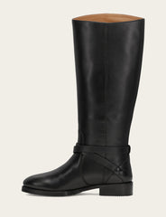 Frye Women's Black Melissa Belted Riding Boot Black