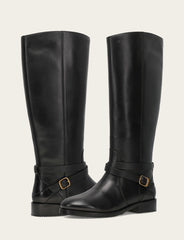 Frye Women's Black Melissa Belted Riding Boot Black