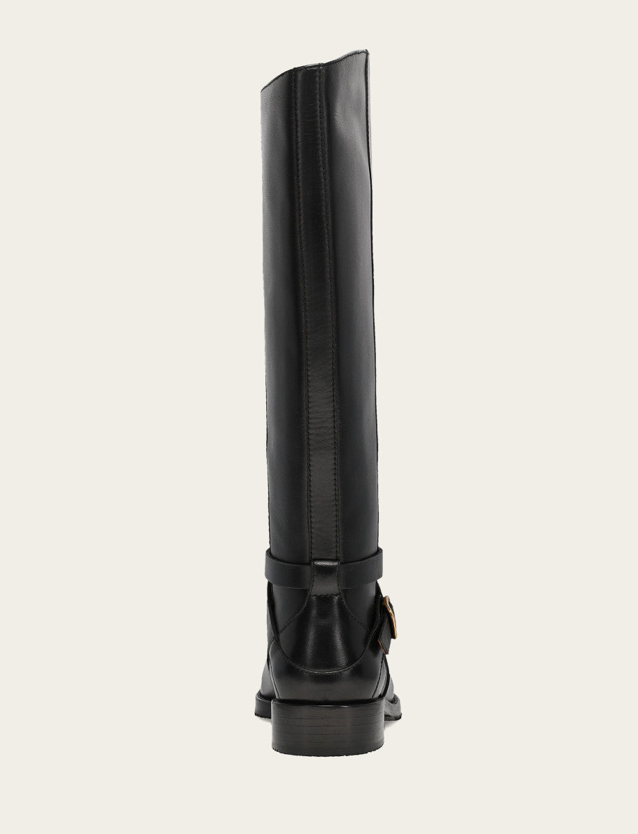 Frye Women's Black Melissa Belted Riding Boot Black