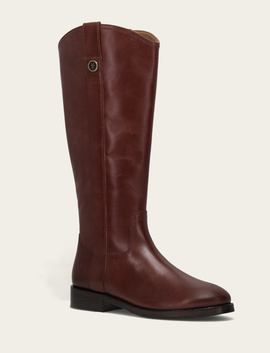 Frye Women's Saddle Melissa Button Tall Inside Zip Wide Calf Boot Saddle