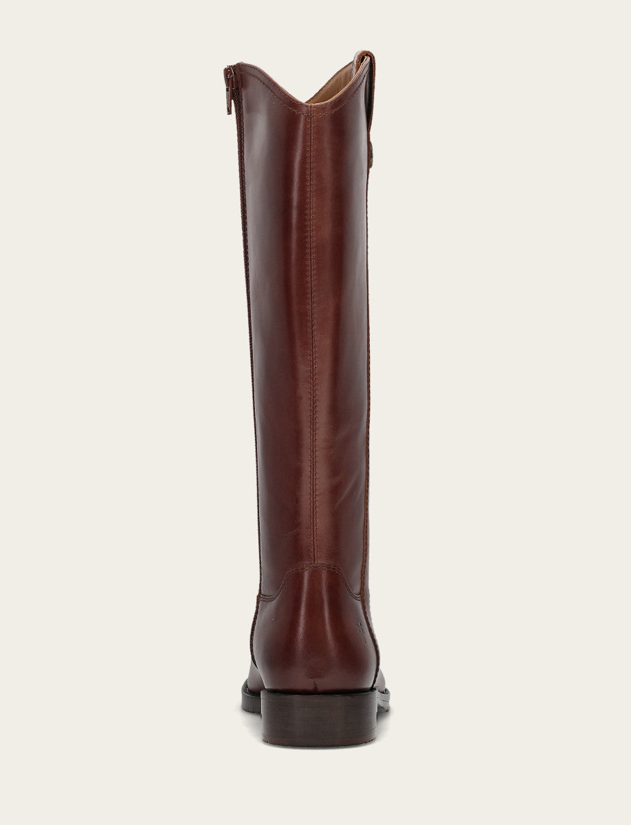 Frye Women's Saddle Melissa Button Tall Inside Zip Wide Calf Boot Saddle