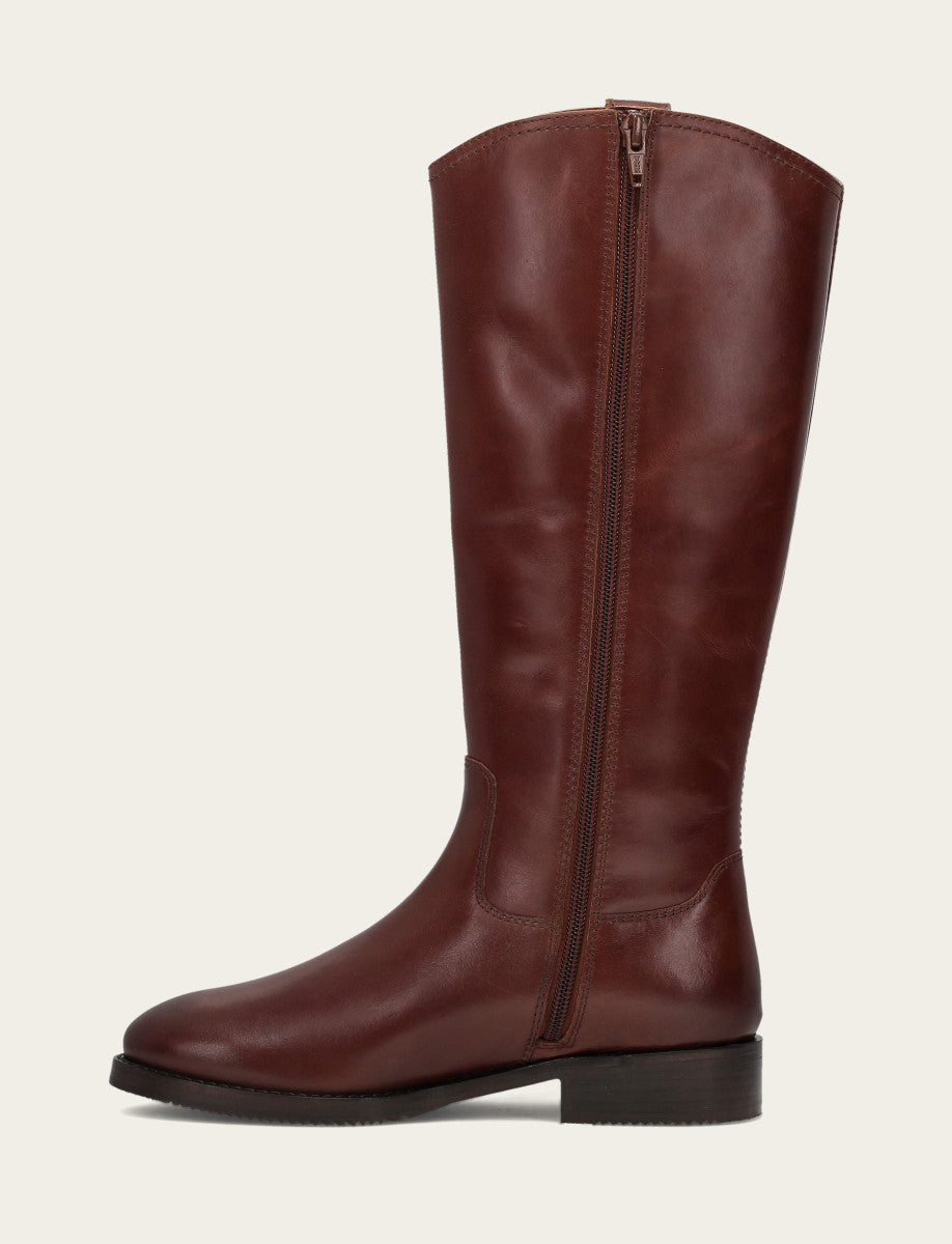 Frye Women's Saddle Melissa Button Tall Inside Zip Boot Saddle