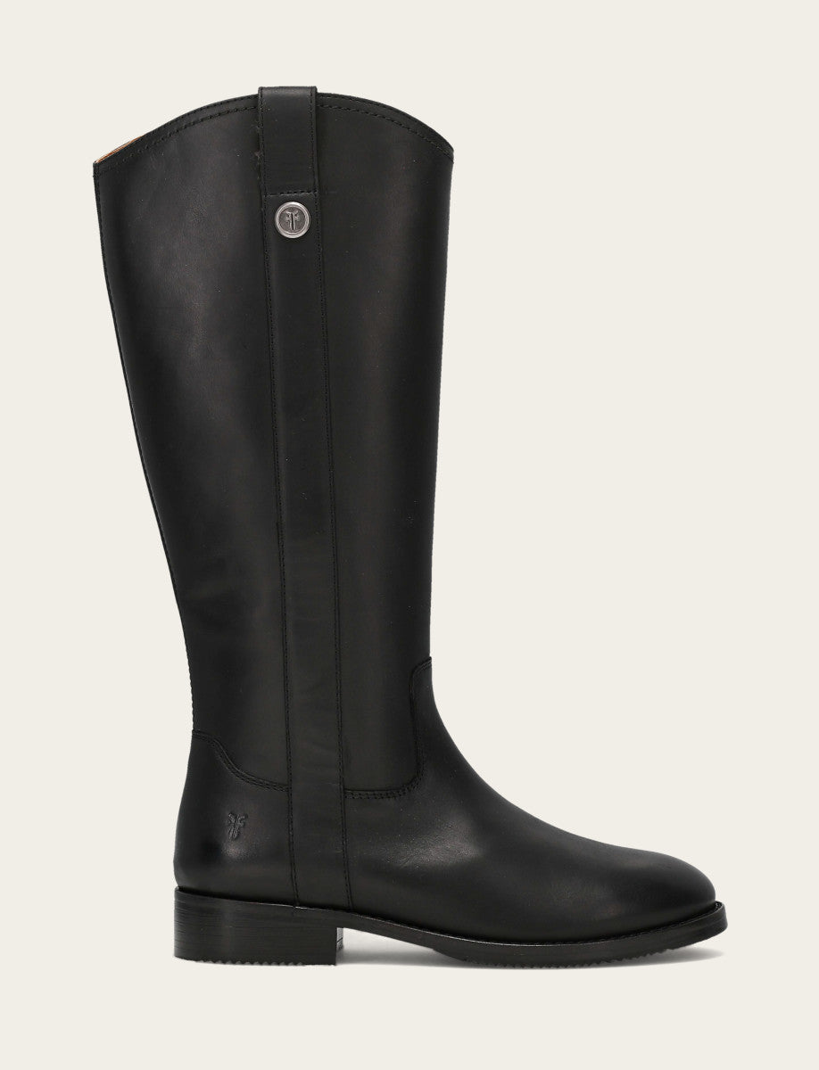 Frye Women's Black Melissa Button Tall Inside Zip Boot Black