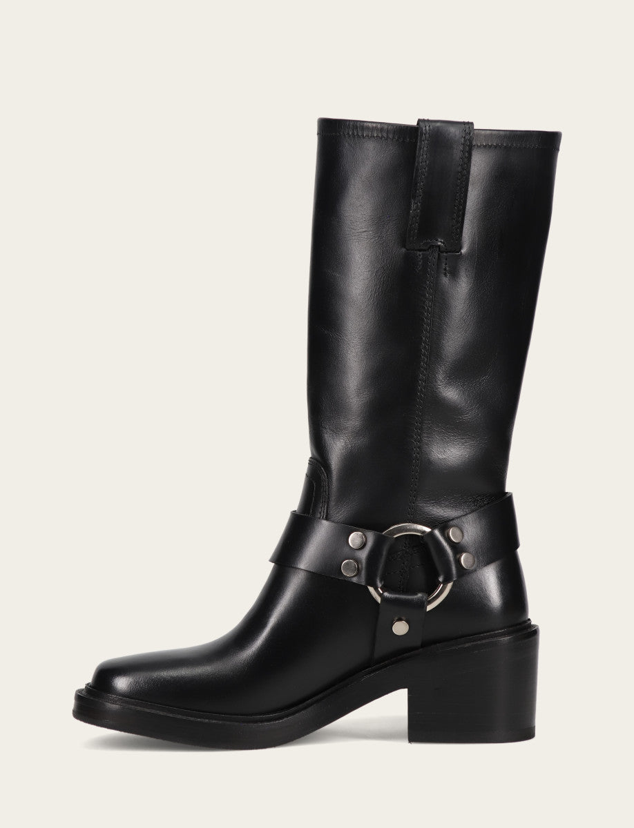 Frye Women's Black Kate Harness Boots Black