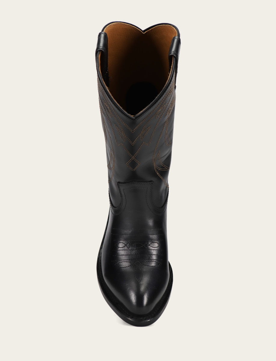 Frye Women's Black Billy Pull On Deco Stitch Boots Black