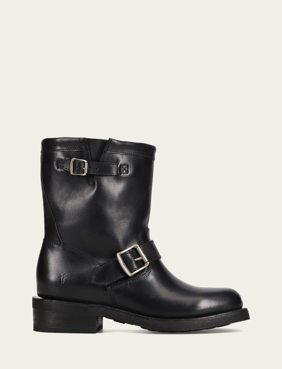 Frye Women's Black Viv Short Engineer Boot Black