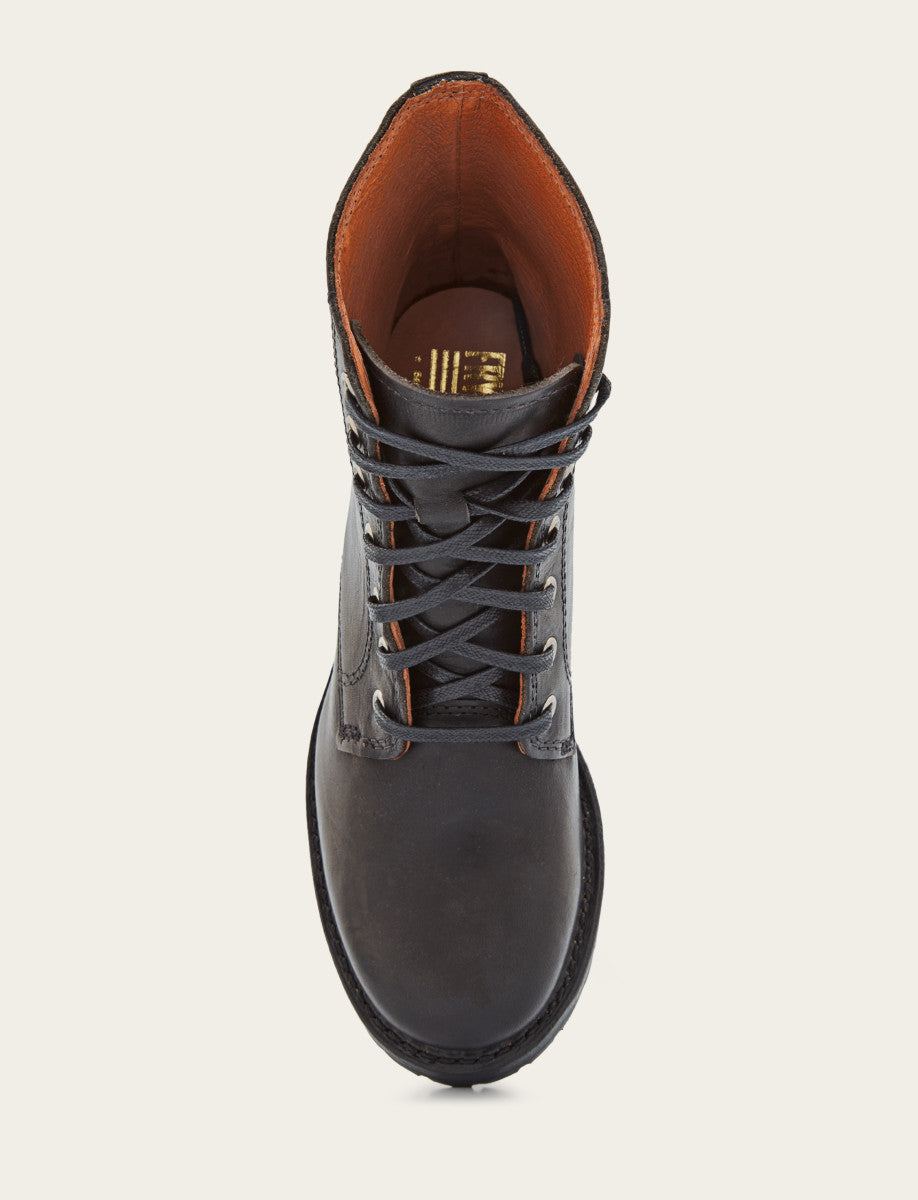 Frye Women's Black Sabrina 6G Lace Up Boots Black