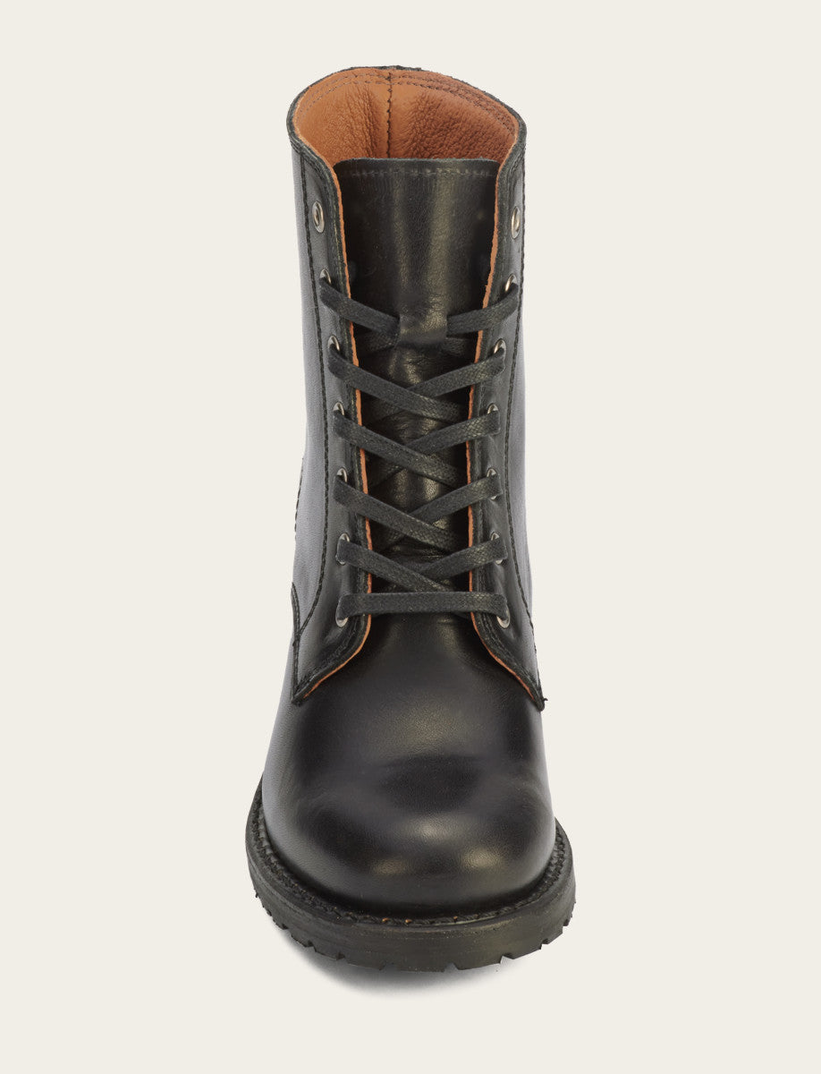 Frye Women's Black Sabrina 6G Lace Up Boots Black