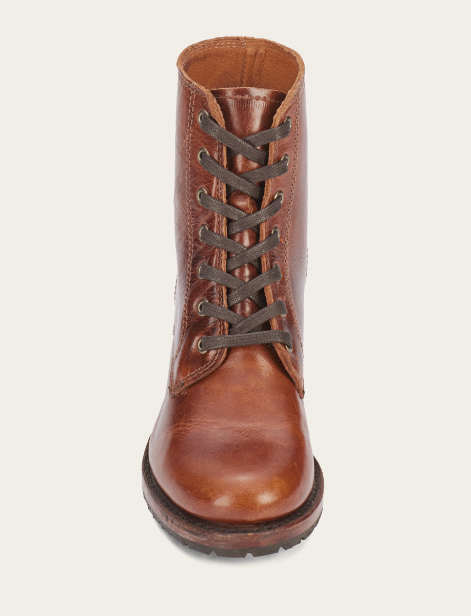 Frye Women's Cognac Sabrina 6G Lace Up Boots Cognac