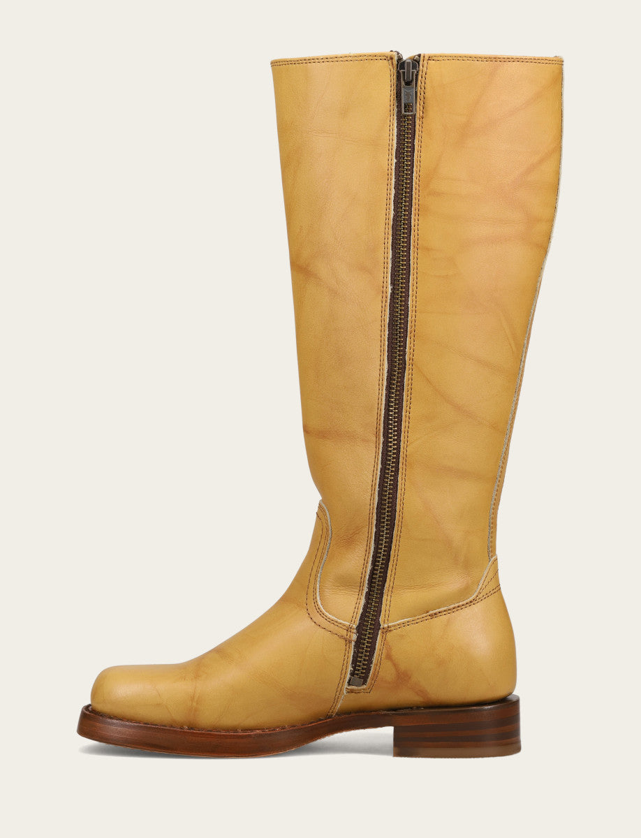 Frye Women's Banana Campus Low Heel Tall Riding Wide Calf Boot Banana