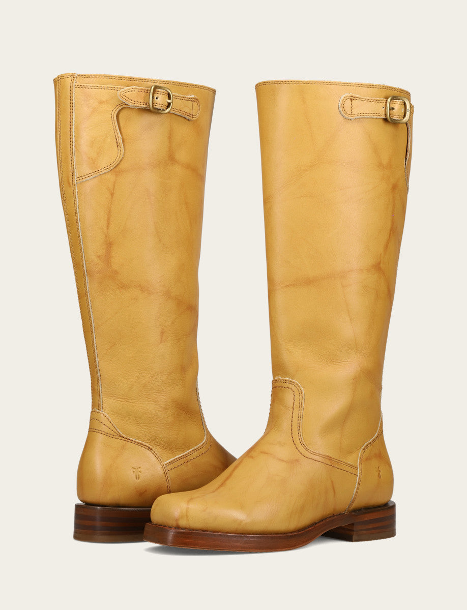 Frye Women's Banana Campus Low Heel Tall Riding Wide Calf Boot Banana