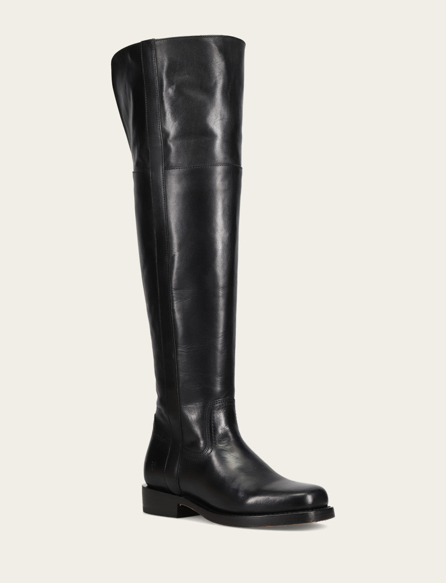 Frye Women's Black Campus Low Heel Over The Knee Boot Black