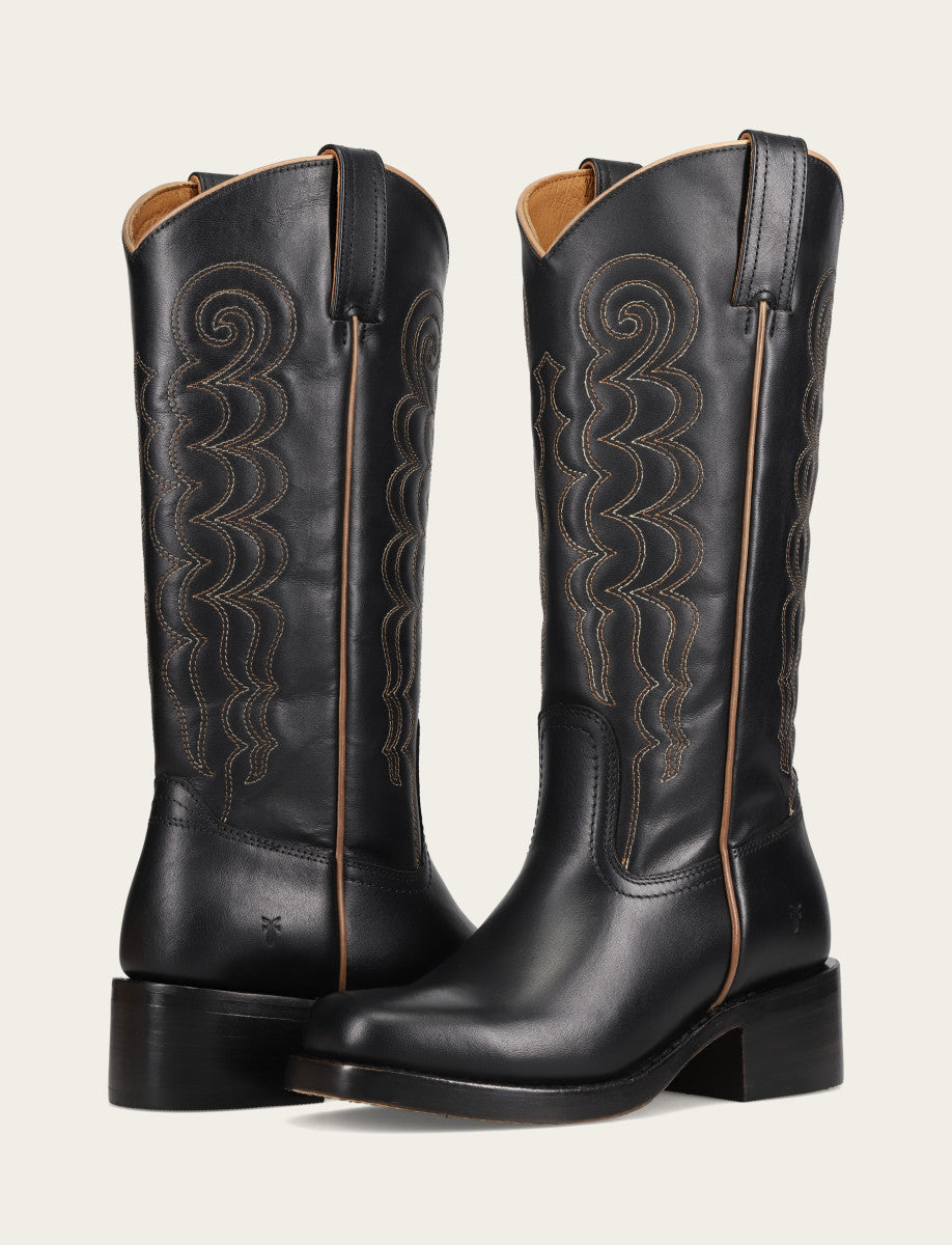 Frye Women's Black Campus Deco Stitch Boot Black